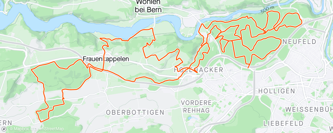 Map of the activity, Mittagsradfahrt