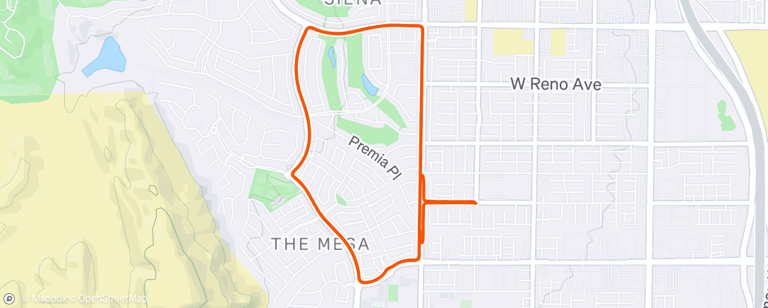 Map of the activity, Lunch Ride