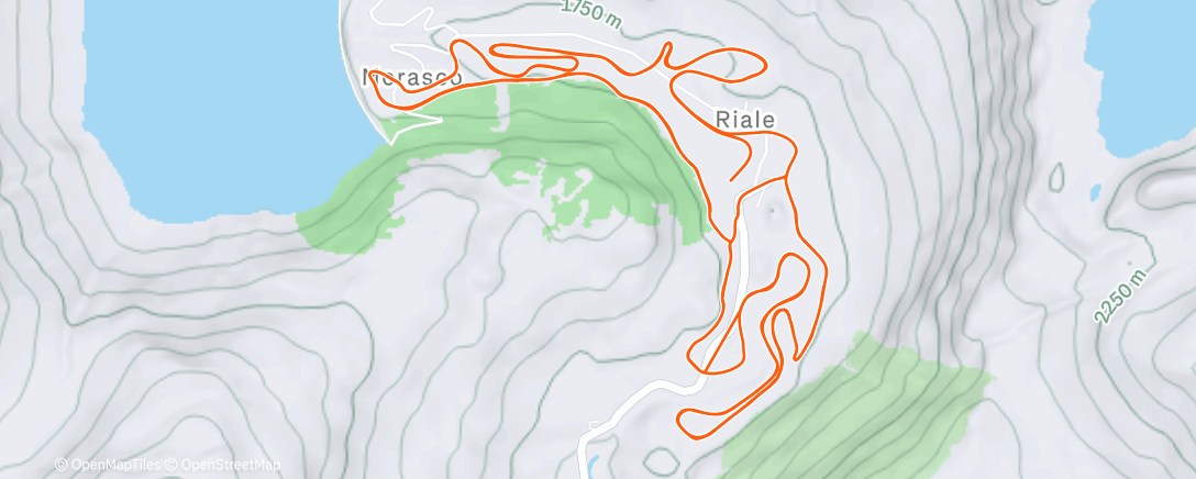 Map of the activity, Sessione di sci nordico pomeridiana