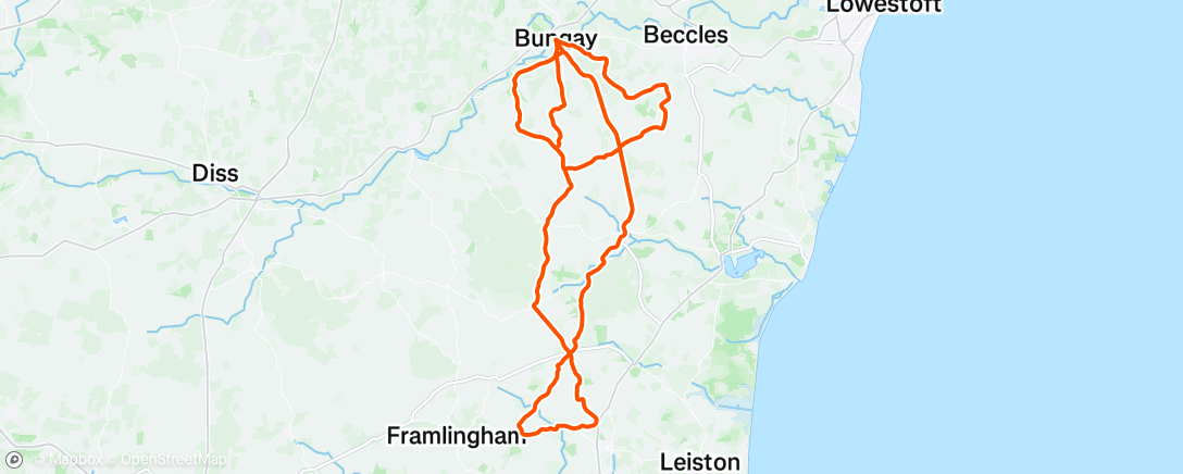 Map of the activity, Morning Ride