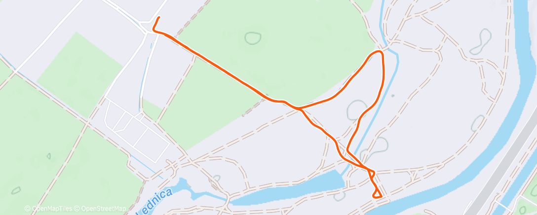 Map of the activity, Afternoon Run