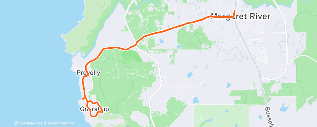 Map of the activity, Morning Run