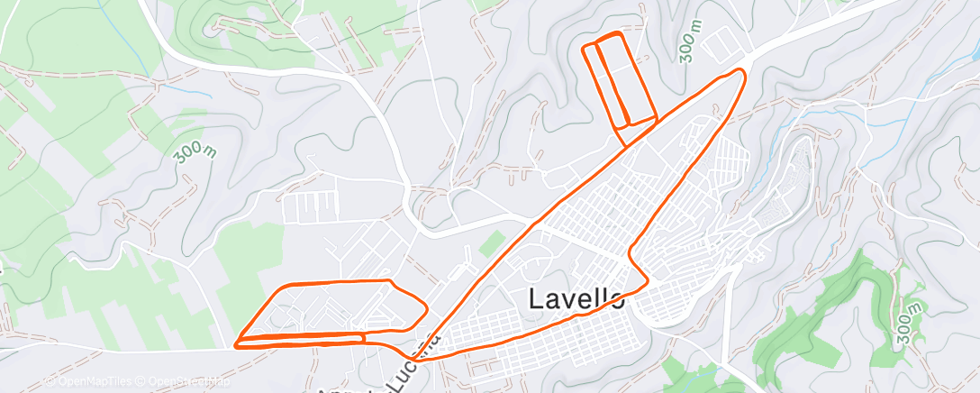 Map of the activity, Corsa mattutina