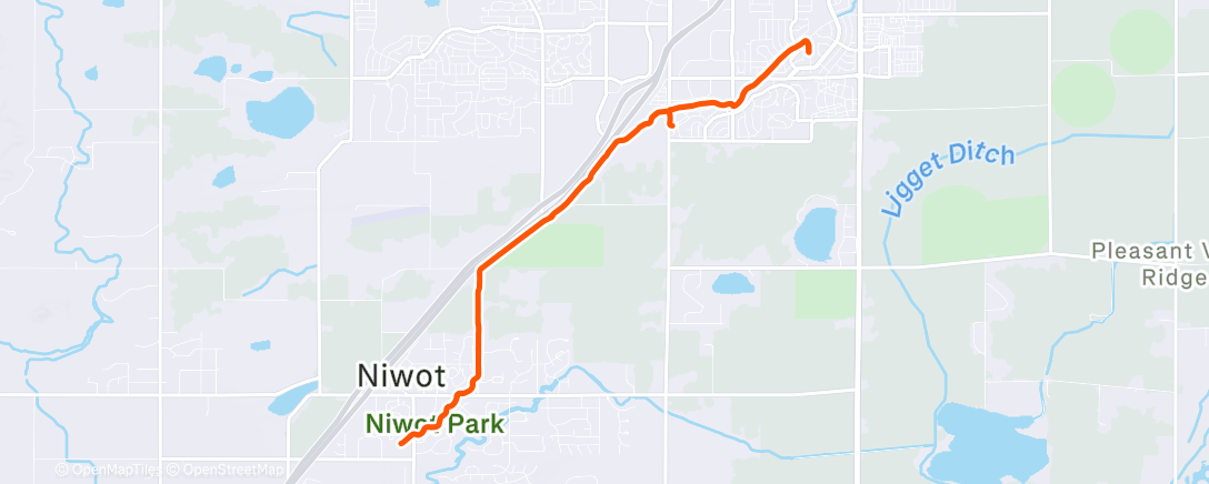 Map of the activity, Morning Run