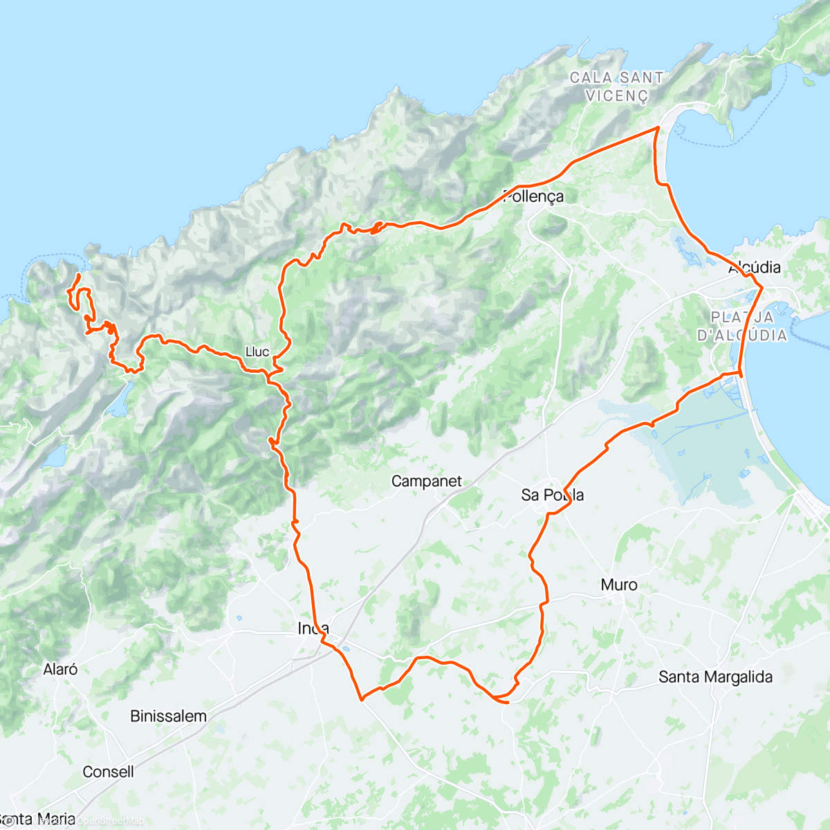 Map of the activity, Sa Calobra 🐍