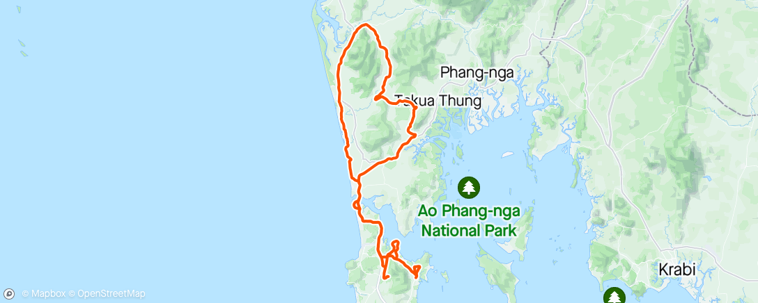Map of the activity, Solo songkran ride - Ban Na Nai and mission hill combo loop