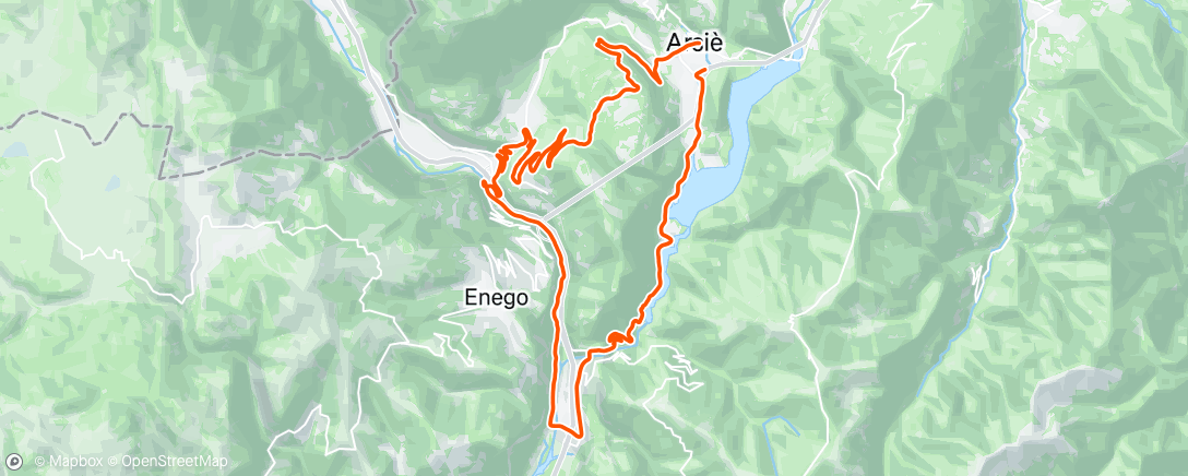Map of the activity, Pedalata pomeridiana