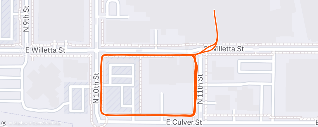 Map of the activity, Evening Walk