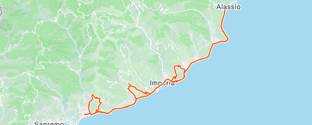 Mapa de la actividad (Pedalata mattutina)