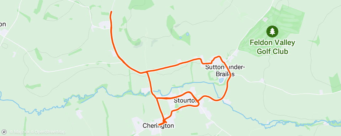 Map of the activity, Morning stretchy Run ⛅️
