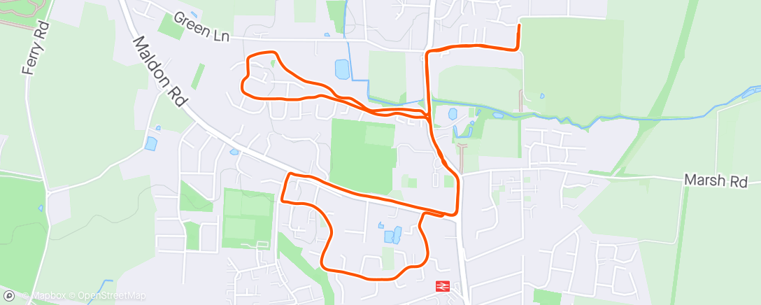 Map of the activity, Evening run 🏃