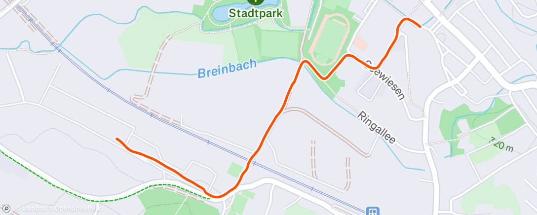 Map of the activity, Fahrt am Morgen