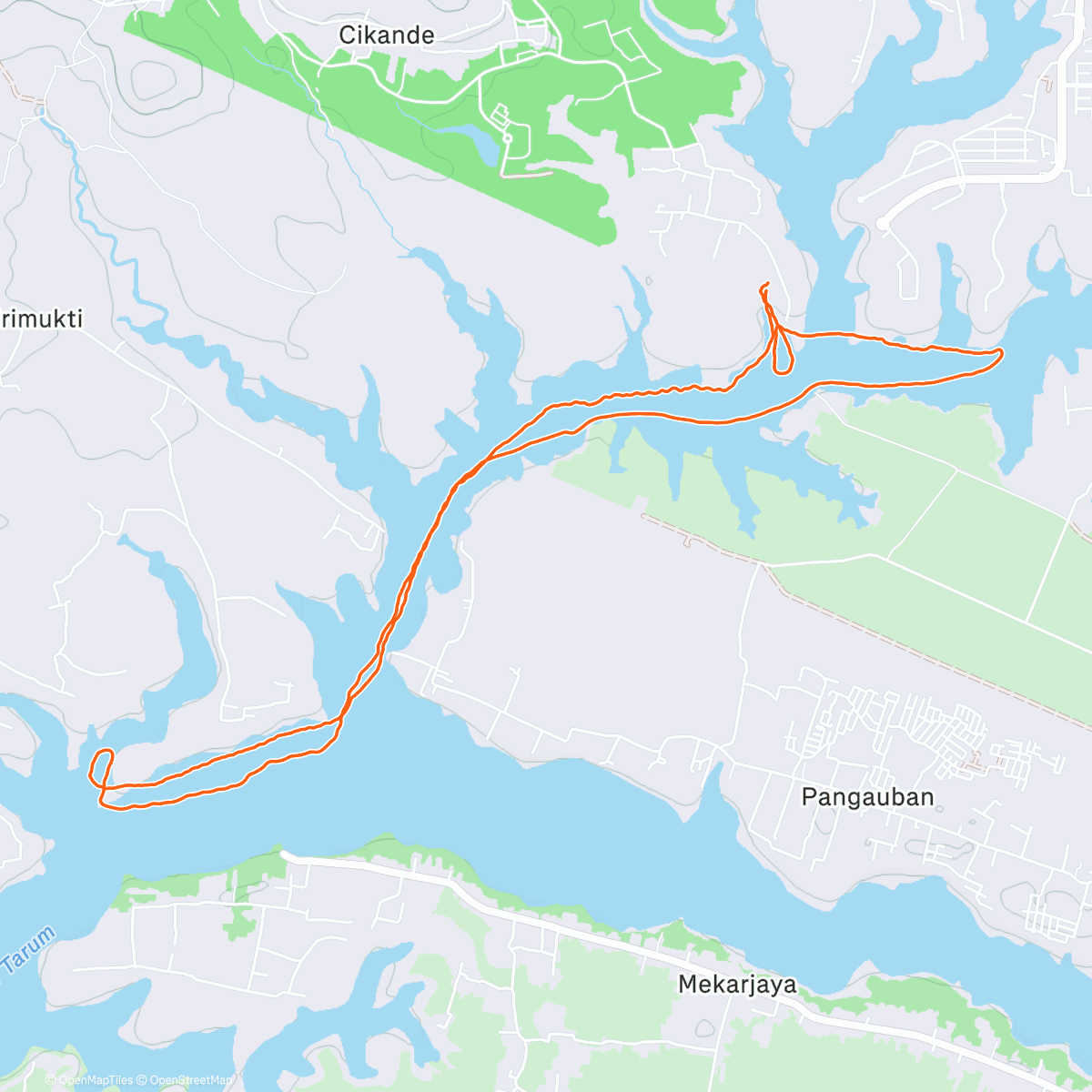 Map of the activity, Lunch Stand Up Paddling