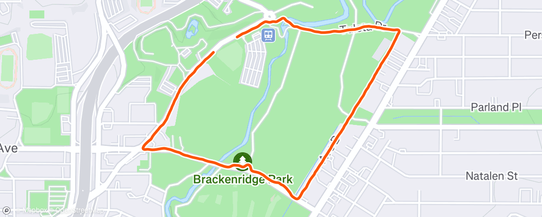 Map of the activity, Evening Run