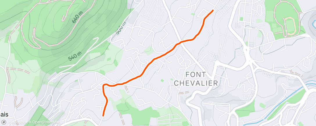 Map of the activity, Marche le matin