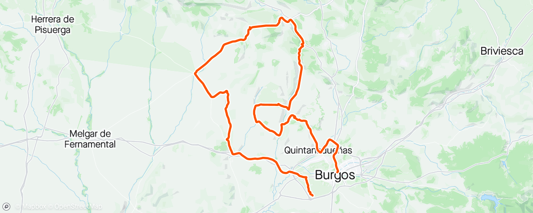 Map of the activity, Burgos, étape 1