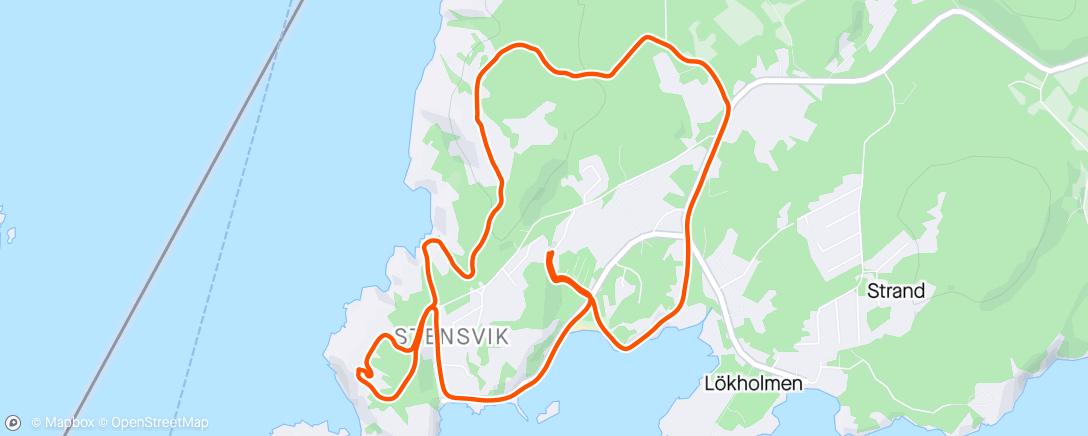 Mapa da atividade, Run - Kungsvik runden