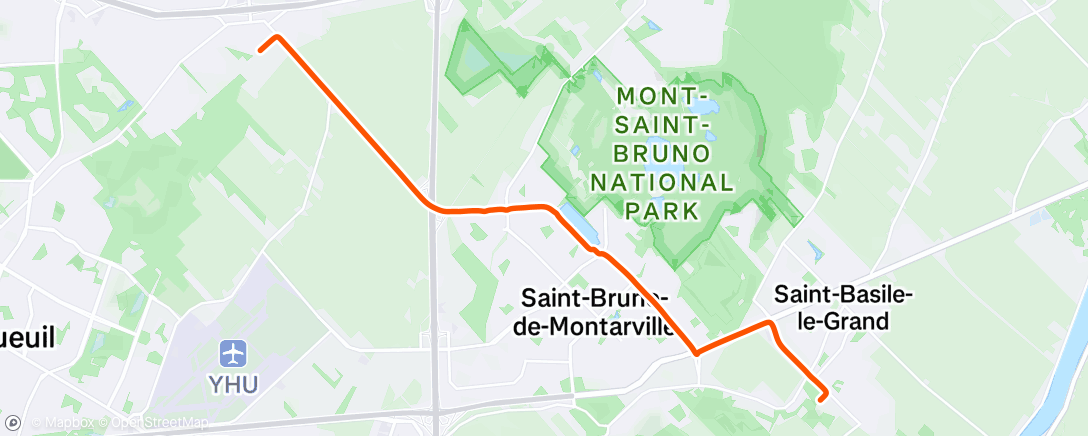Map of the activity, Lunch Ride