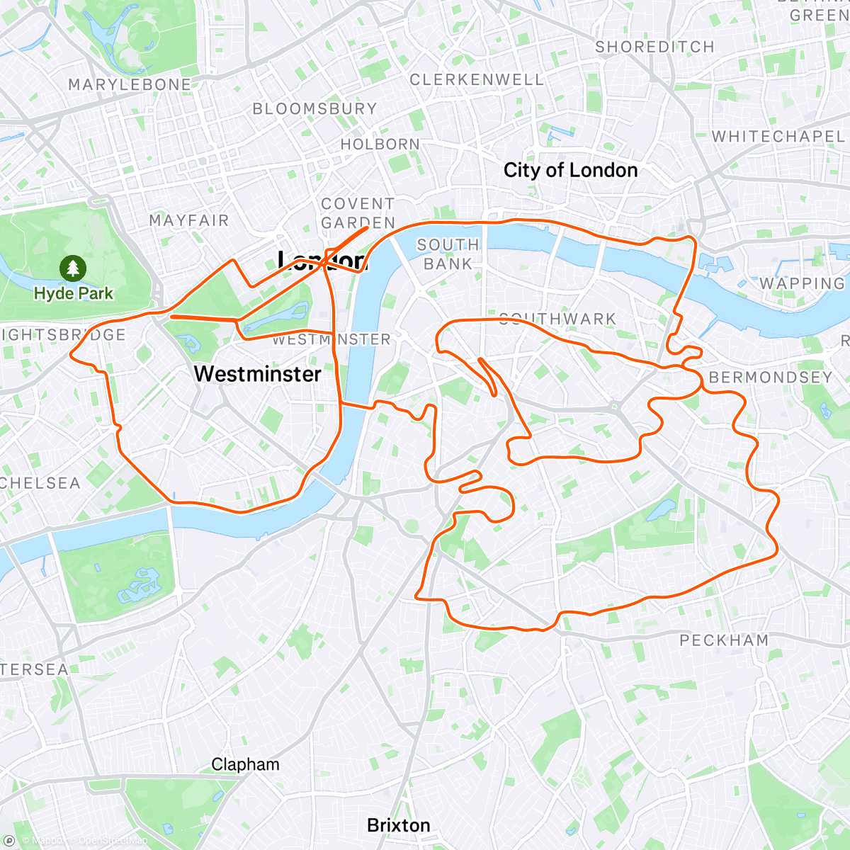 Map of the activity, Zwift - Endurance Stimulation in London