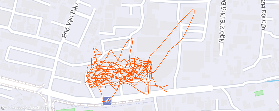 Map of the activity, Evening Walk