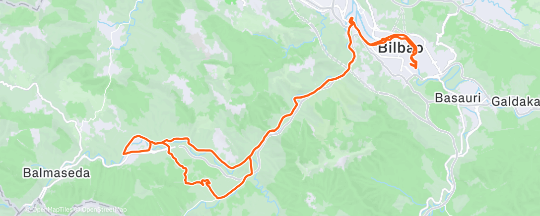 Map of the activity, San Cosme y Zalla