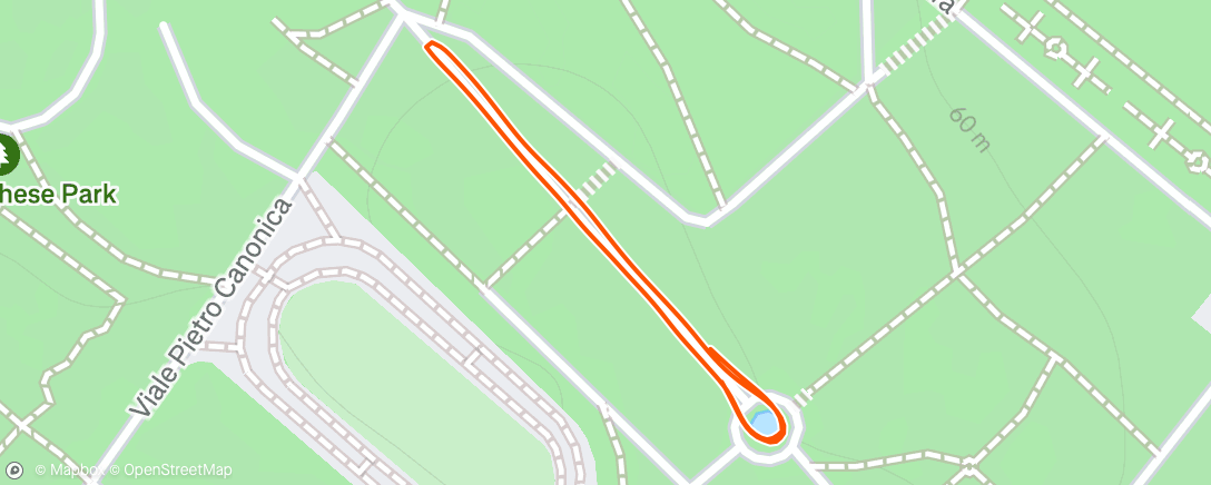 Map of the activity, Evening Run