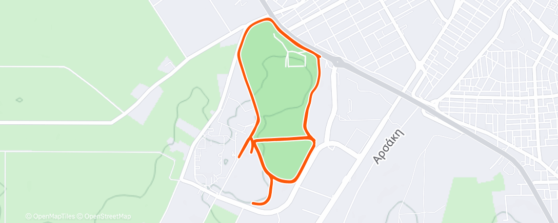 Map of the activity, Lauf am Nachmittag