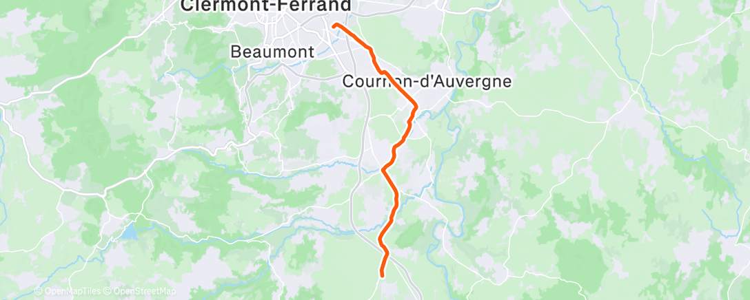 Map of the activity, Gravel dans l'après-midi