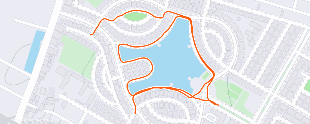 Map of the activity, Evening Run