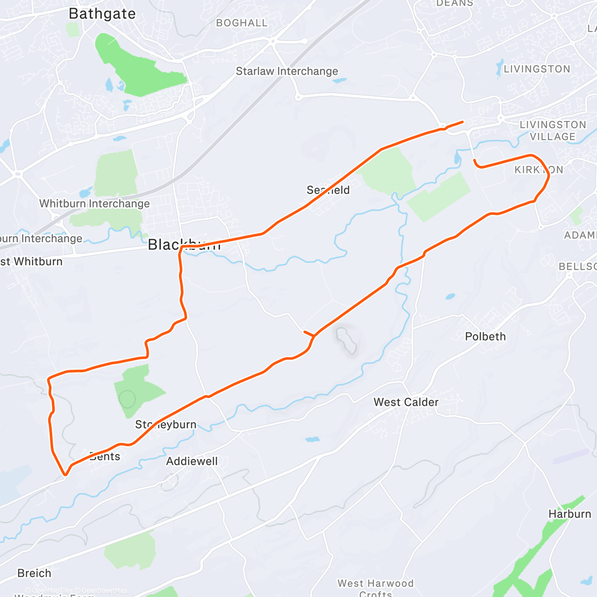 Mapa de la actividad (Lunch Ride)