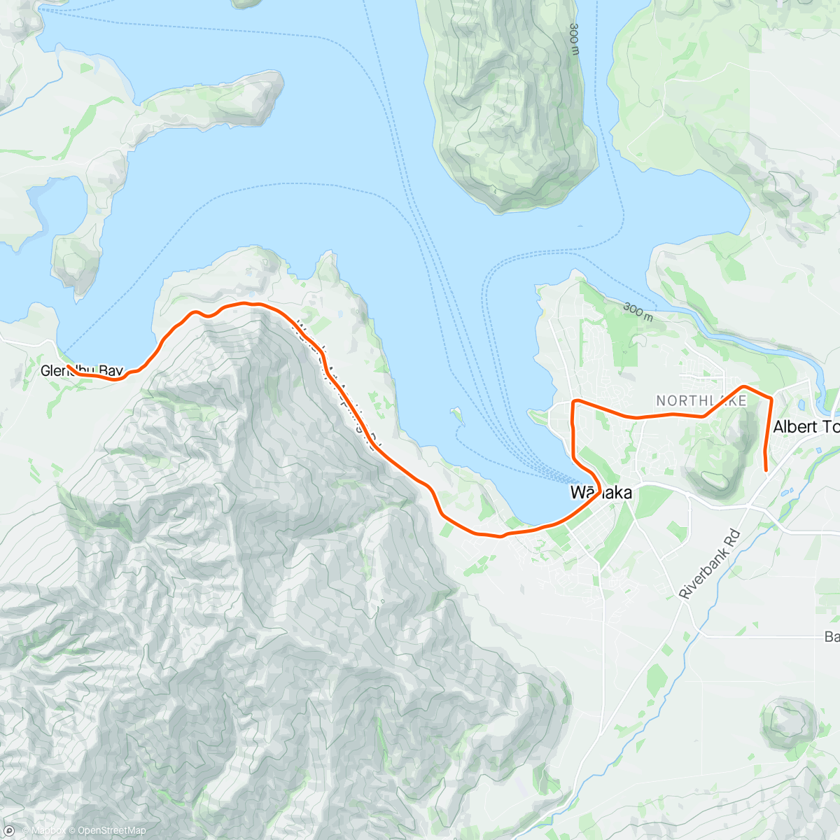 Mapa da atividade, ROUVY - Challenge Wanaka | New Zealand 20 km
