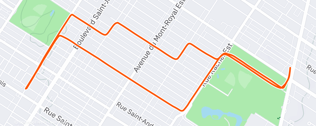 Map of the activity, Sortie vélo le matin