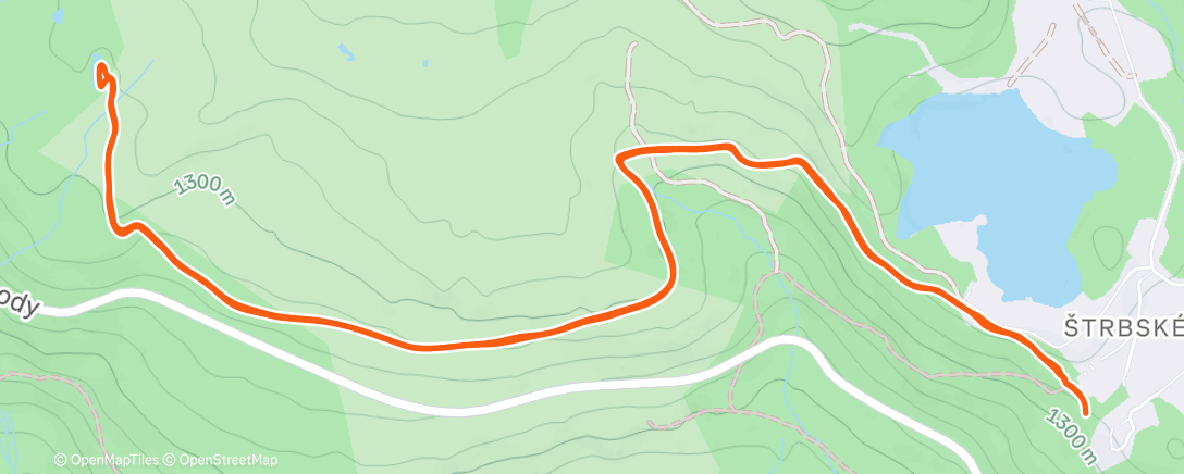 Map of the activity, Afternoon Run