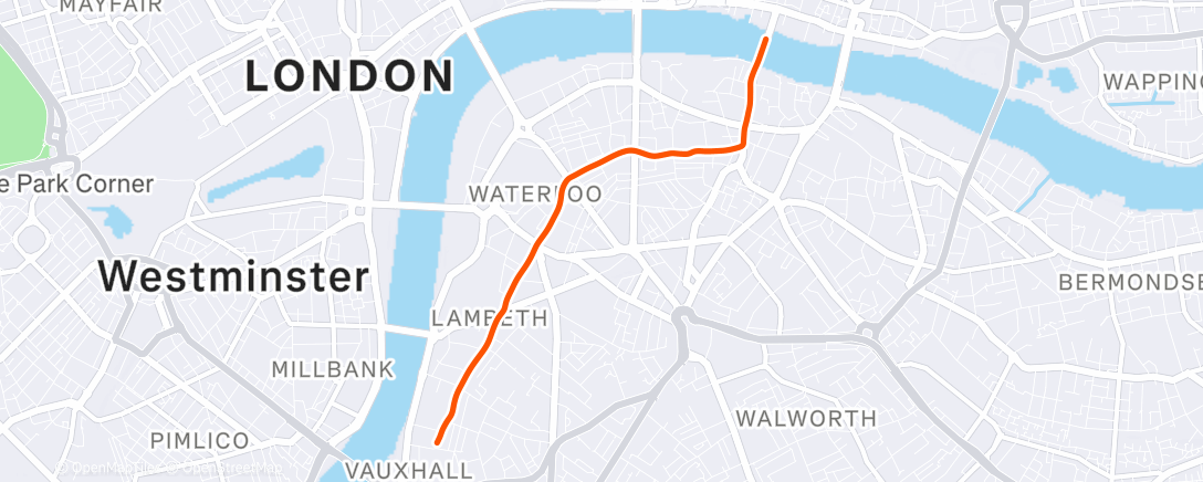 Map of the activity, Morning Run