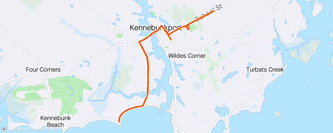 Map of the activity, Kennebunk run
