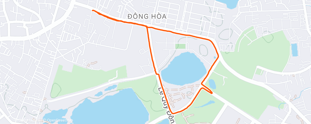 Map of the activity, Evening Run