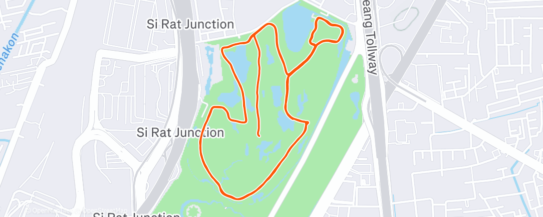 Map of the activity, Afternoon Run