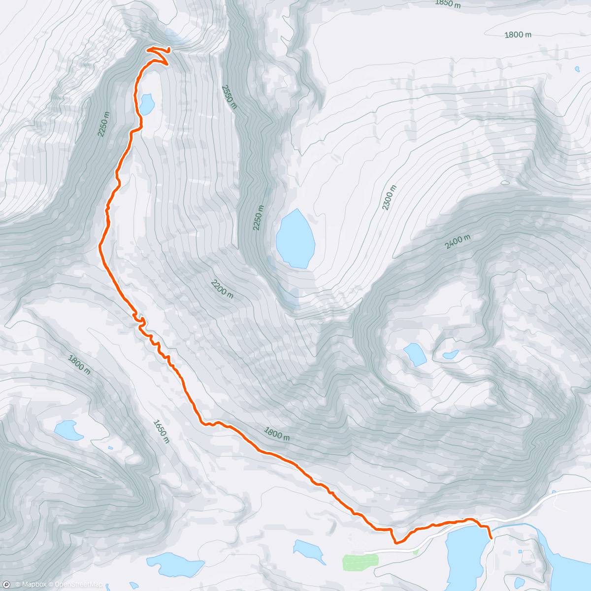 Map of the activity, Ptarmigan Tunnel