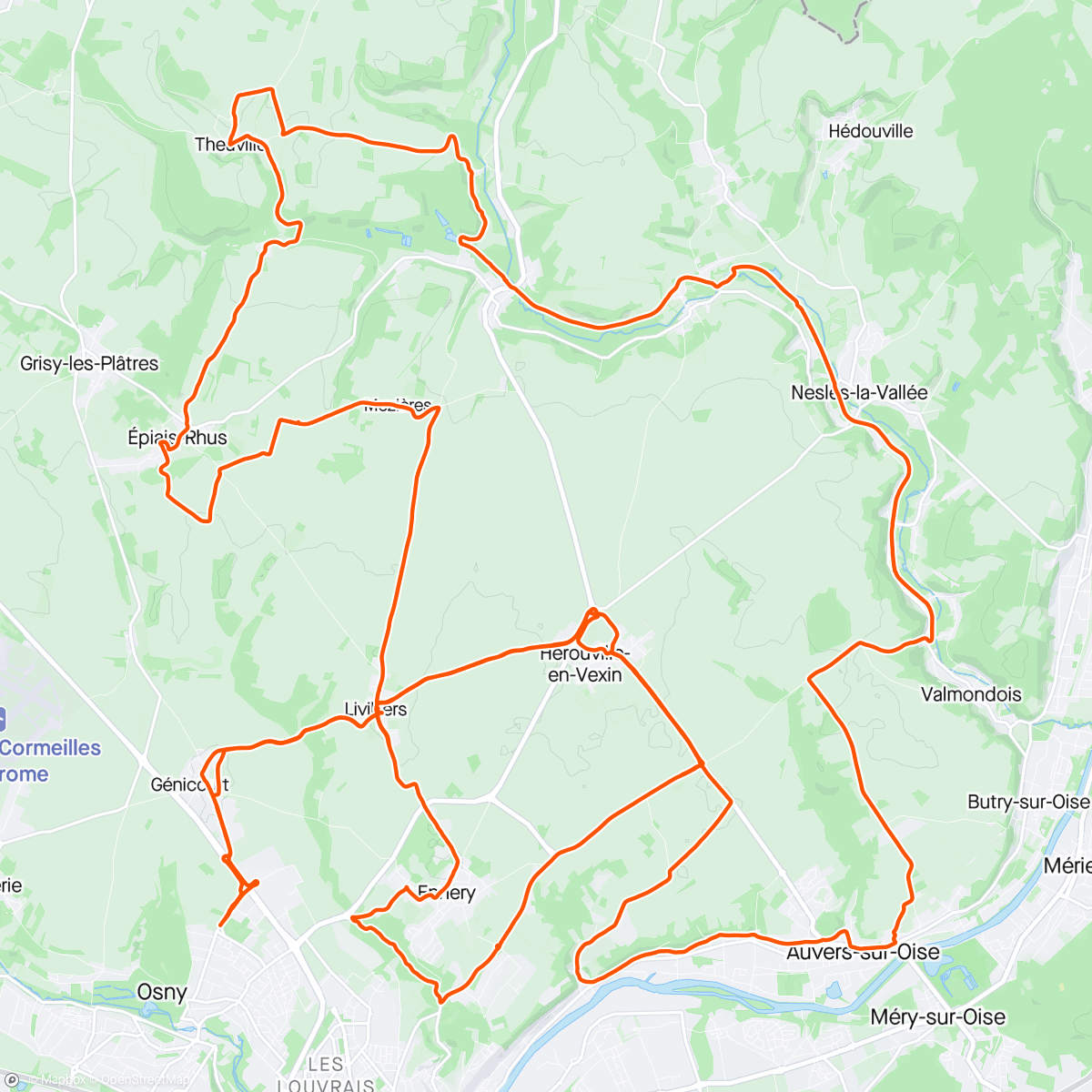 Map of the activity, Sortie VTT entre amis