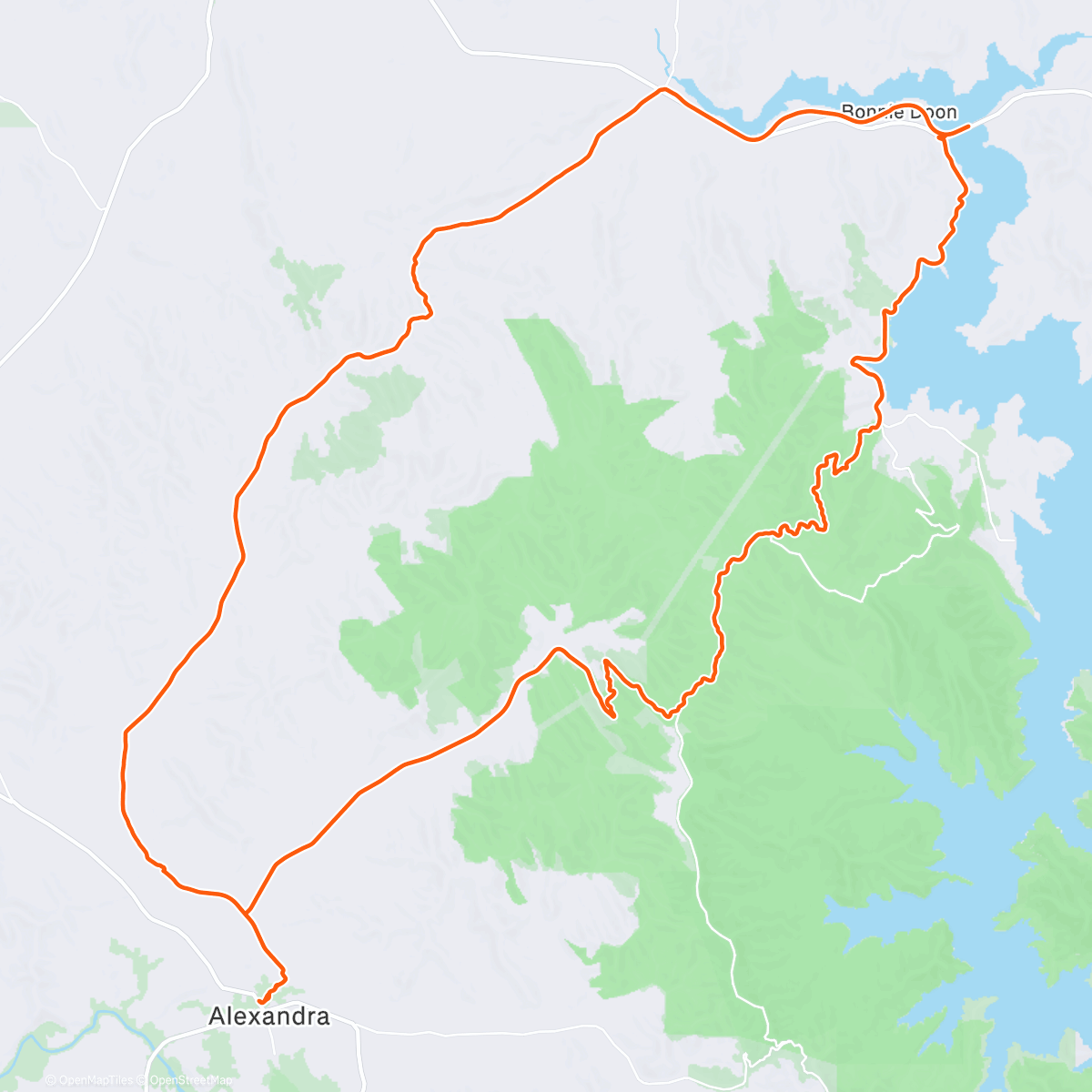 Map of the activity, Alexandra and the doon