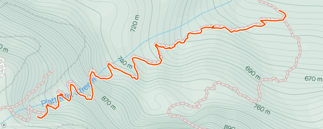 Map of the activity, Platteklip Gorge - Table mountain
