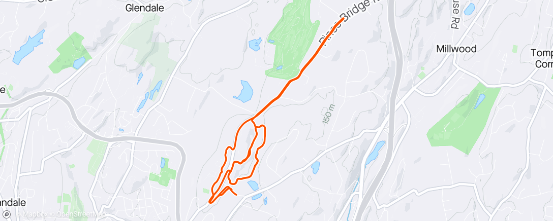 Map of the activity, Saturday run.