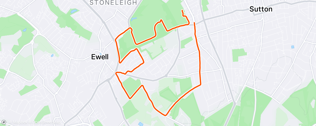 Map of the activity, Morning Run