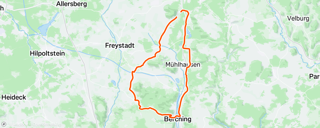 Map of the activity, Afternoon Ride