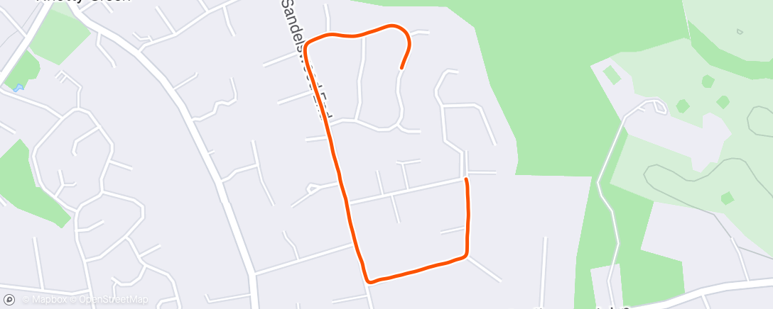 Map of the activity, Afternoon Run