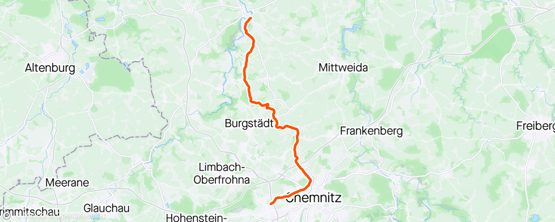 Carte de l'activité Radfahrt am Mittag