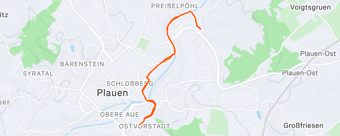 Map of the activity, Sensación térmica -8°C