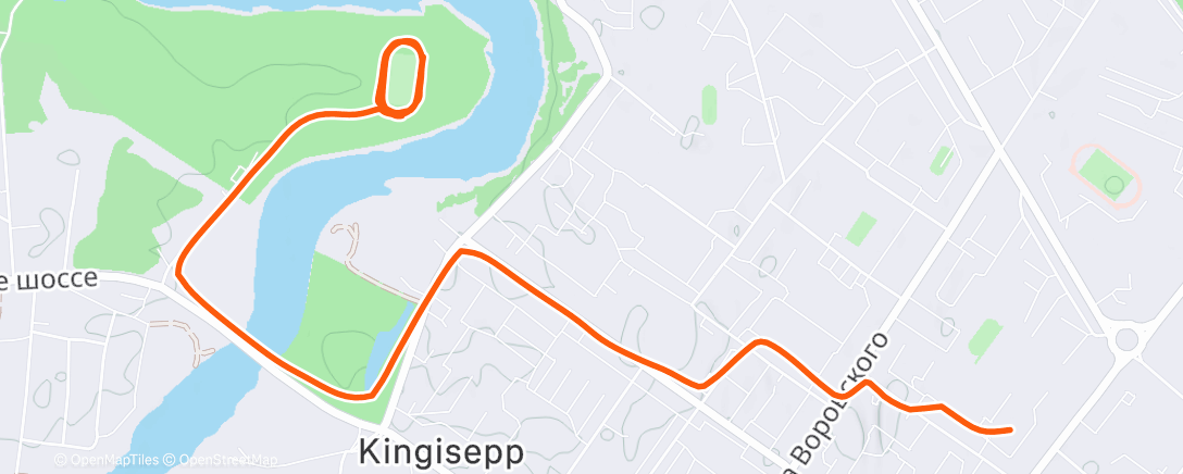 Map of the activity, Дневной забег