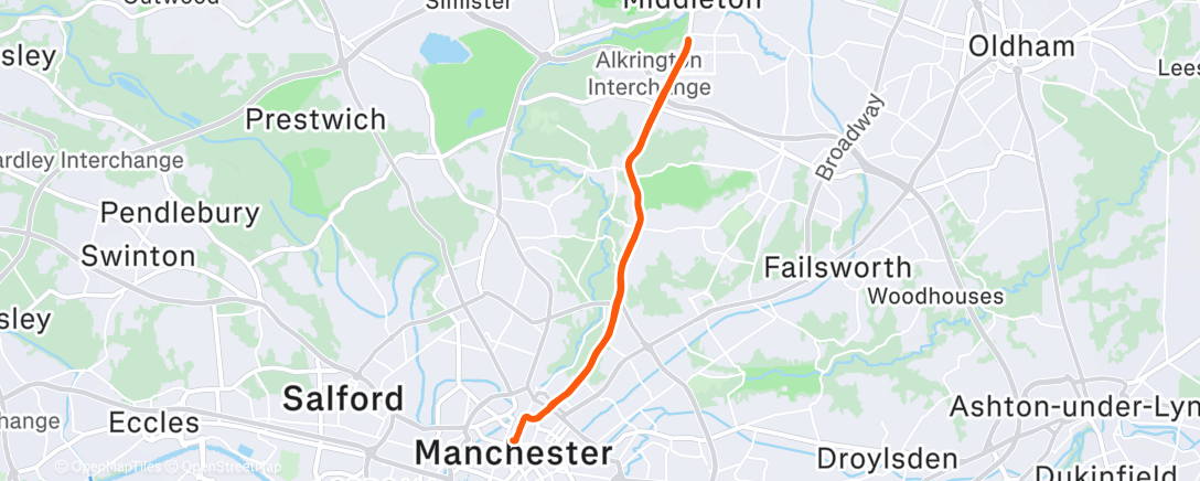 Карта физической активности (Lunch Ride)