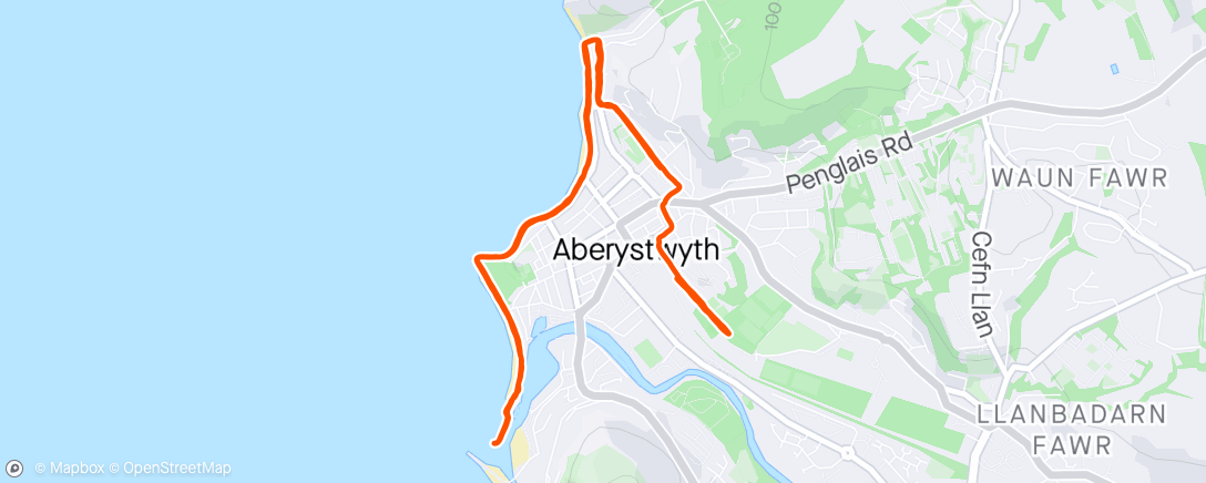 Map of the activity, Aberystwyth / SY23, Bae Aberteifi